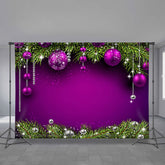 Aperturee - Lila Weihnachtskugel mit silbernem Glitzer